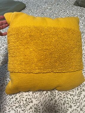 Yellow Textured Decorative Throw Pillow - Home Accents